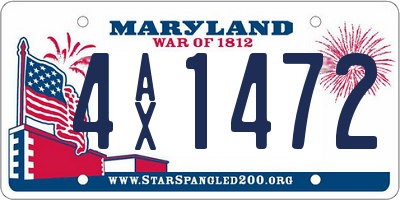 MD license plate 4AX1472