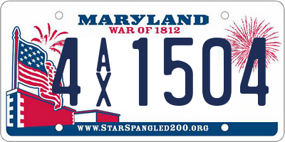 MD license plate 4AX1504
