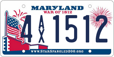 MD license plate 4AX1512