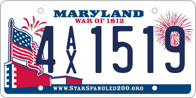 MD license plate 4AX1519