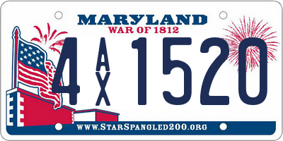 MD license plate 4AX1520