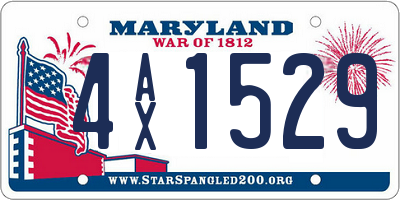 MD license plate 4AX1529