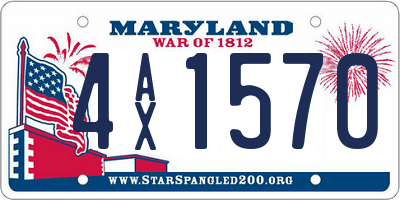 MD license plate 4AX1570