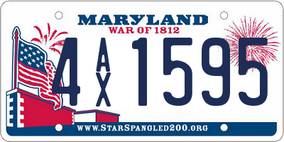 MD license plate 4AX1595