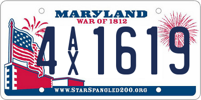MD license plate 4AX1619