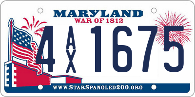 MD license plate 4AX1675