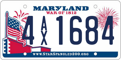 MD license plate 4AX1684