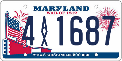 MD license plate 4AX1687