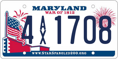 MD license plate 4AX1708
