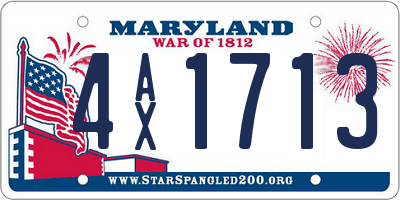 MD license plate 4AX1713