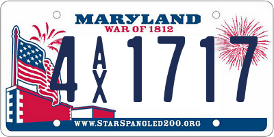 MD license plate 4AX1717