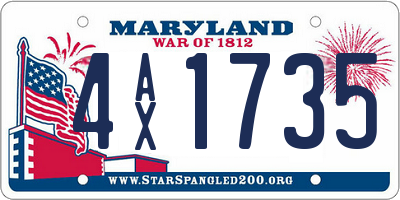 MD license plate 4AX1735