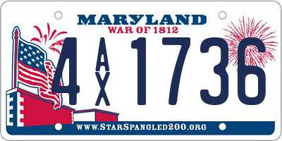 MD license plate 4AX1736