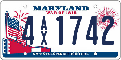 MD license plate 4AX1742