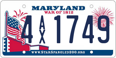 MD license plate 4AX1749