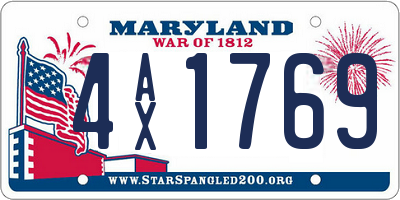MD license plate 4AX1769