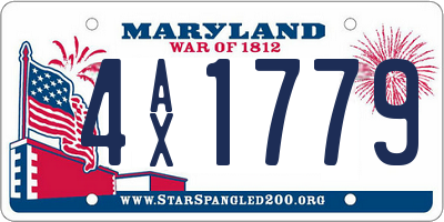 MD license plate 4AX1779