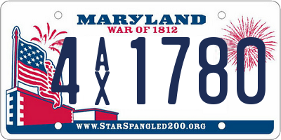 MD license plate 4AX1780