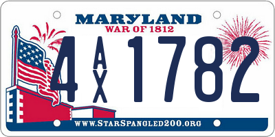 MD license plate 4AX1782