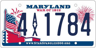 MD license plate 4AX1784