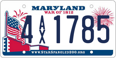 MD license plate 4AX1785
