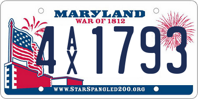 MD license plate 4AX1793