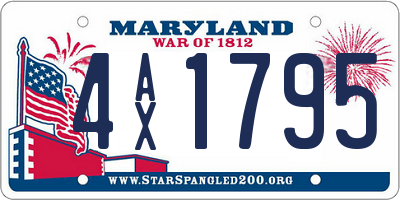 MD license plate 4AX1795
