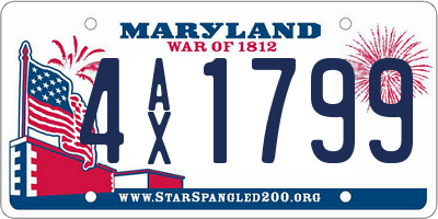 MD license plate 4AX1799