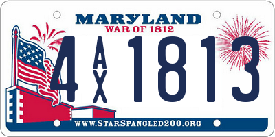 MD license plate 4AX1813
