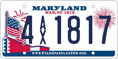 MD license plate 4AX1817