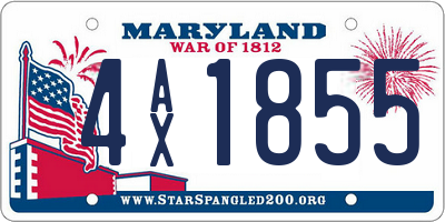 MD license plate 4AX1855