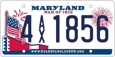 MD license plate 4AX1856