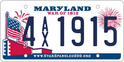 MD license plate 4AX1915