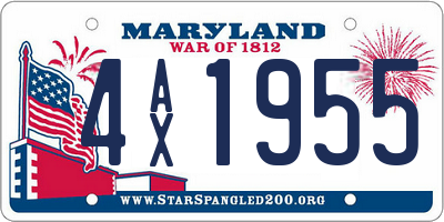 MD license plate 4AX1955
