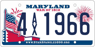 MD license plate 4AX1966