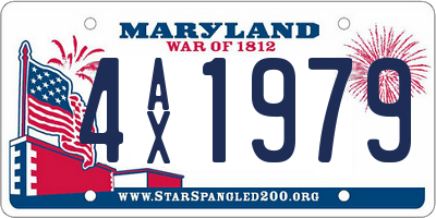 MD license plate 4AX1979