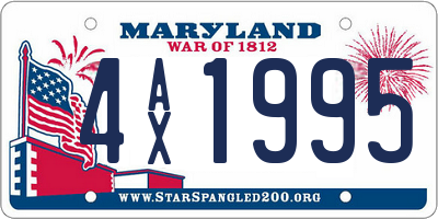 MD license plate 4AX1995