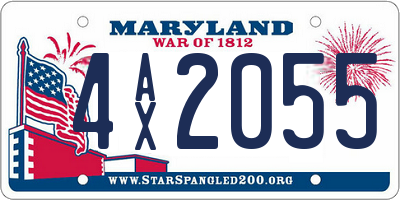 MD license plate 4AX2055