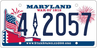 MD license plate 4AX2057