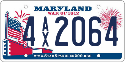 MD license plate 4AX2064