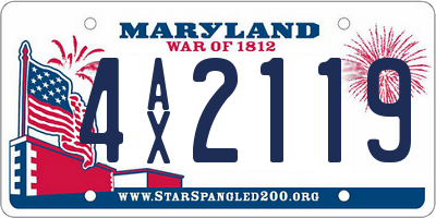 MD license plate 4AX2119
