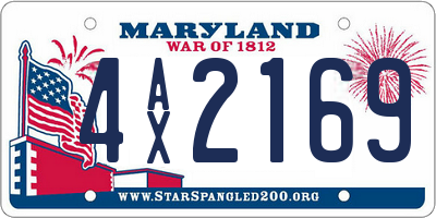 MD license plate 4AX2169