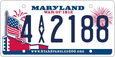 MD license plate 4AX2188