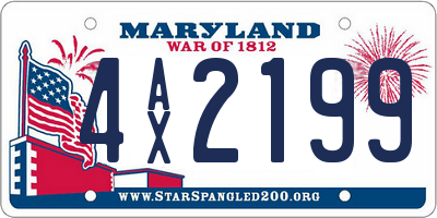 MD license plate 4AX2199