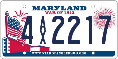MD license plate 4AX2217