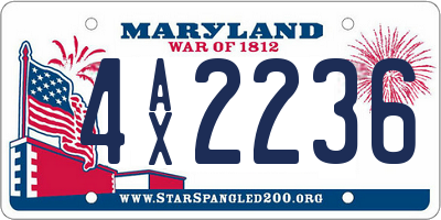 MD license plate 4AX2236