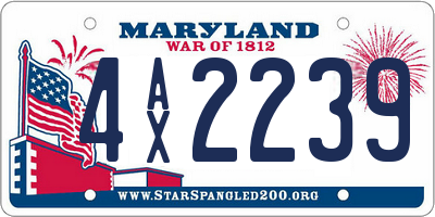 MD license plate 4AX2239