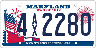 MD license plate 4AX2280
