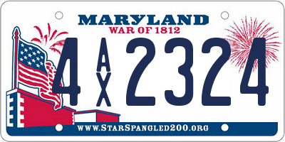 MD license plate 4AX2324