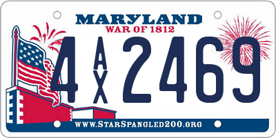 MD license plate 4AX2469